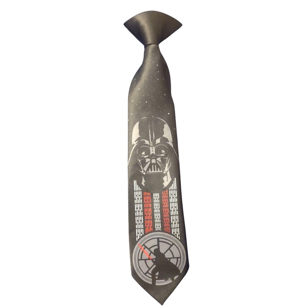 Star‎ Wars Darth Vader Kids Clip-On Necktie Black Polyester Satin Boys Tie